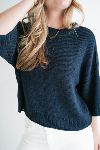 Stone Harbor Knit Sweater - Navy