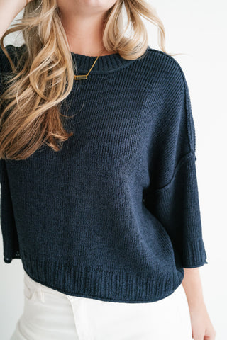 Stone Harbor Knit Sweater - Navy