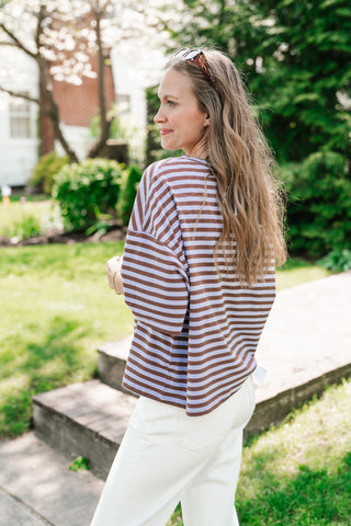 Early Start Striped Tee - Violet