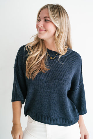 Stone Harbor Knit Sweater - Navy
