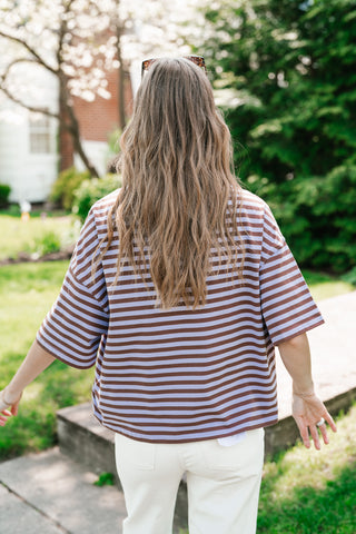 Early Start Striped Tee - Violet