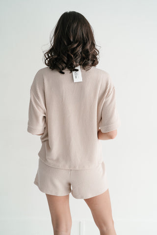 Hazelwood Lounge Top - White Sand