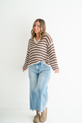 Around Town Striped Knit Sweater