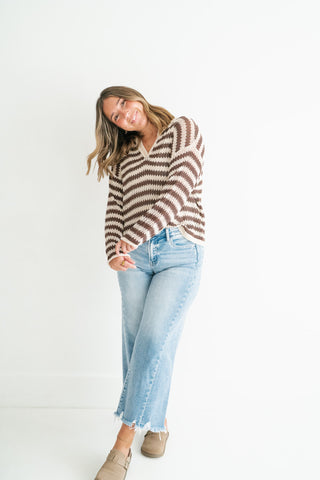 Around Town Striped Knit Sweater