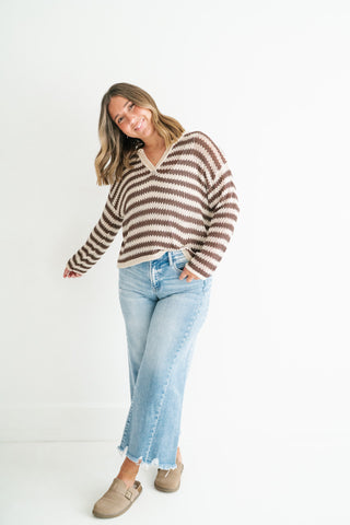 Around Town Striped Knit Sweater