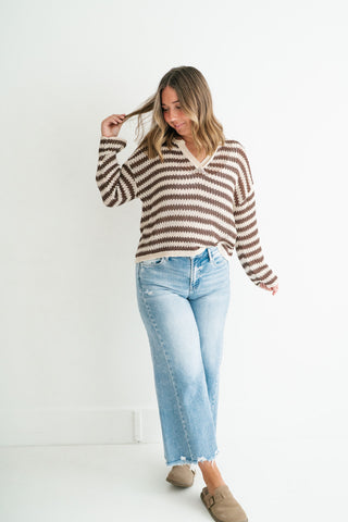 Around Town Striped Knit Sweater