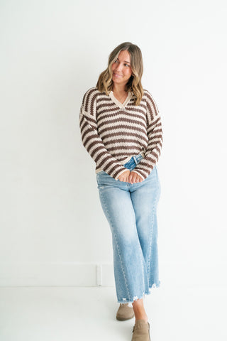 Around Town Striped Knit Sweater