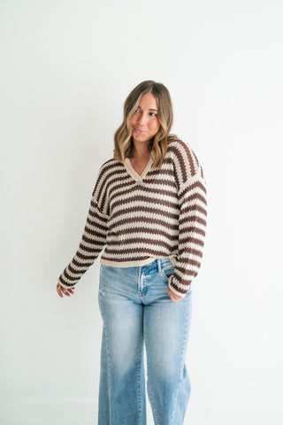 Around Town Striped Knit Sweater