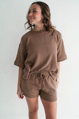 Hazelwood Lounge Top - Brown