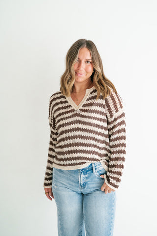 Around Town Striped Knit Sweater