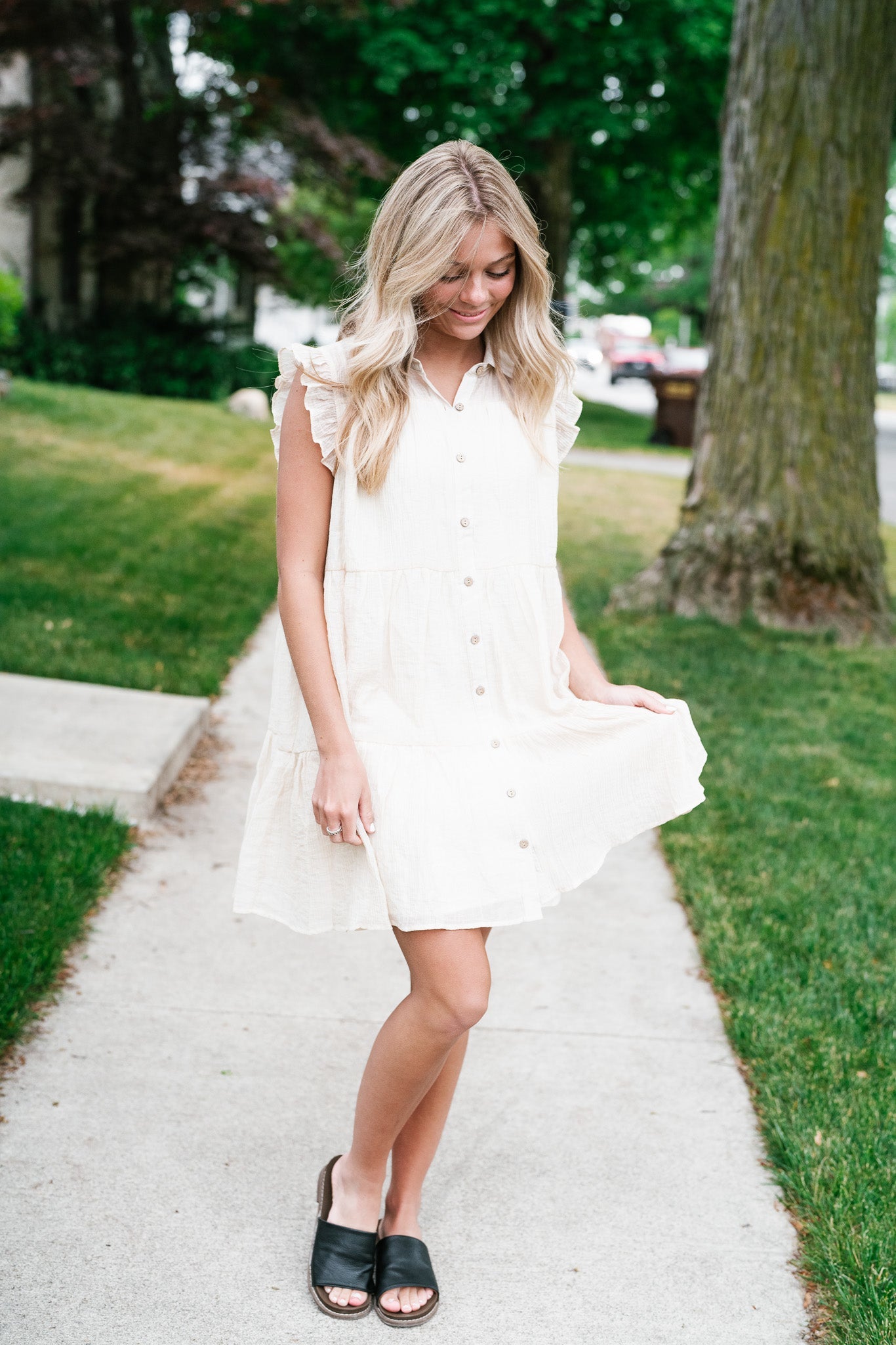 Still The One Button Down Dress