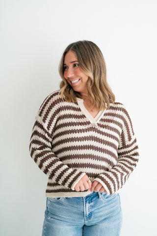 Around Town Striped Knit Sweater