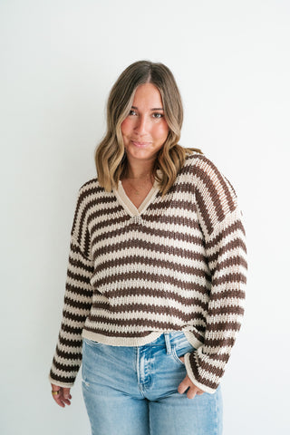Around Town Striped Knit Sweater