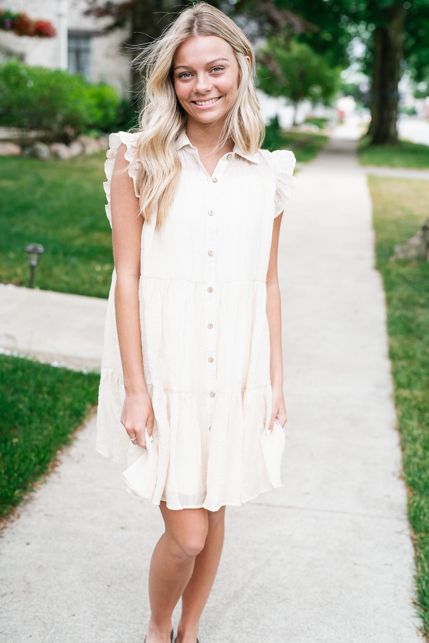 Still The One Button Down Dress
