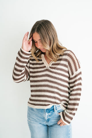 Around Town Striped Knit Sweater