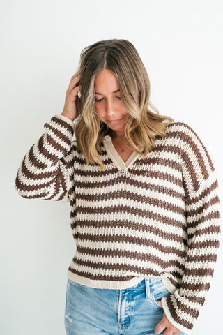 Around Town Striped Knit Sweater