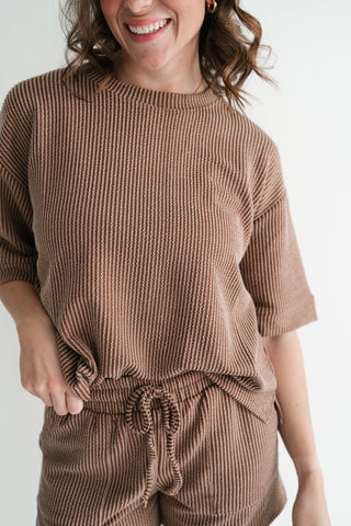 Hazelwood Lounge Top - Brown