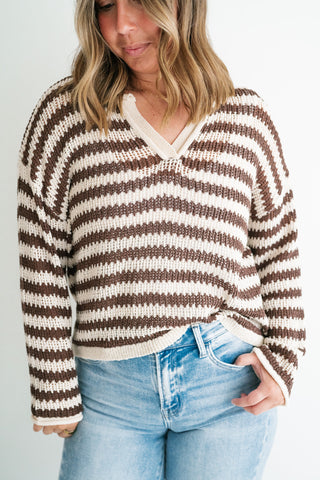 Around Town Striped Knit Sweater