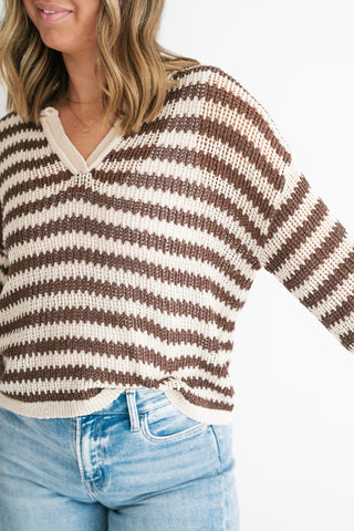 Around Town Striped Knit Sweater