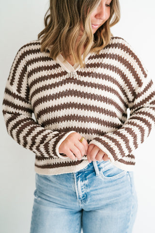 Around Town Striped Knit Sweater