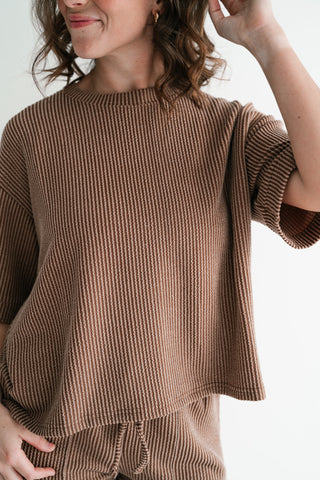Hazelwood Lounge Top - Brown