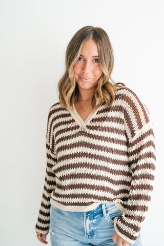 Around Town Striped Knit Sweater