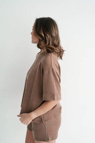 Hazelwood Lounge Top - Brown