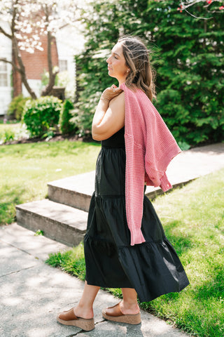 Moonlit Shore Strapless Midi Dress