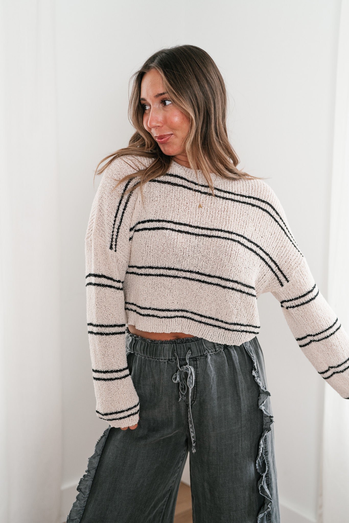 All Mine Cropped Knit Top