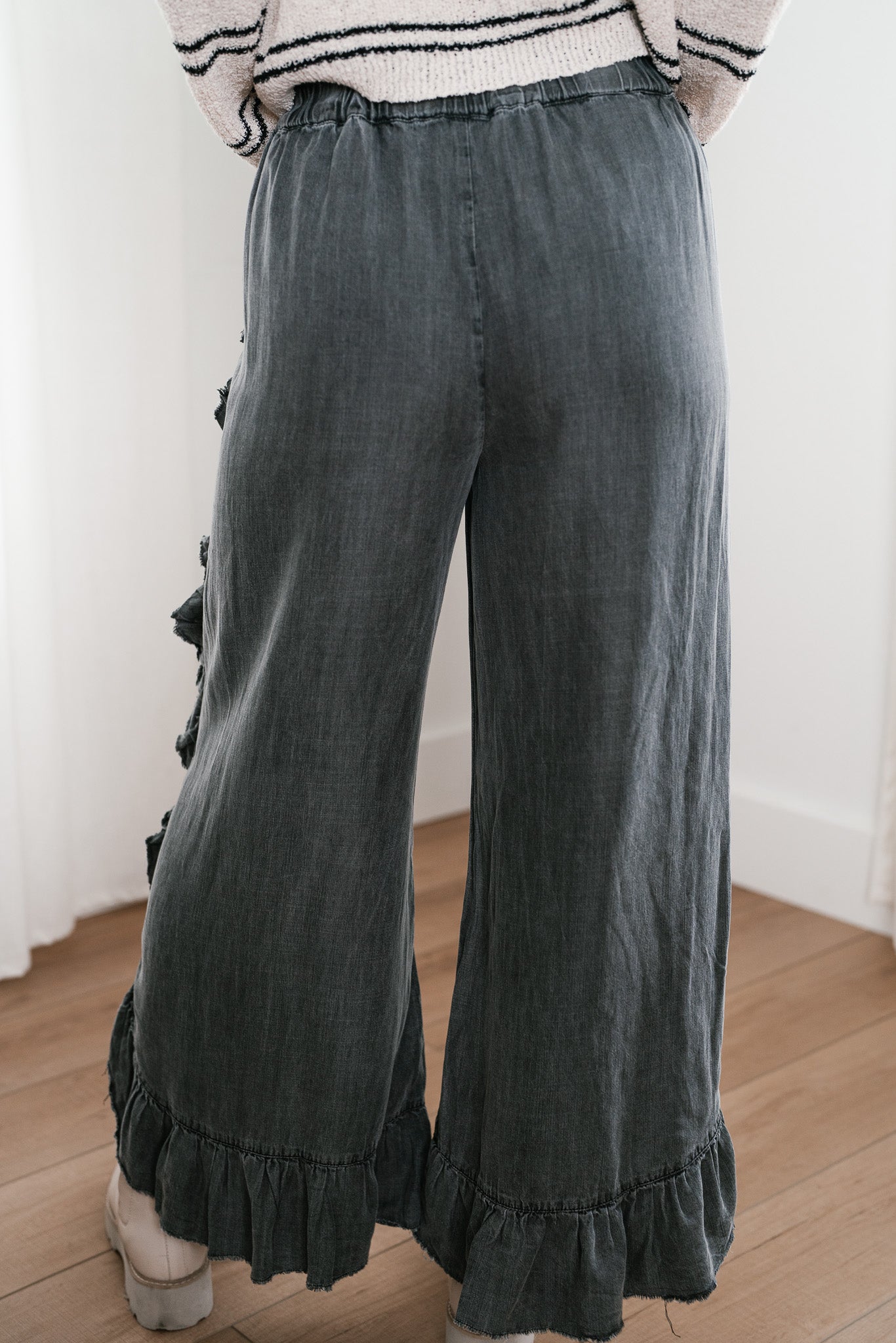 Ruffle Runway Wide-Leg Pant