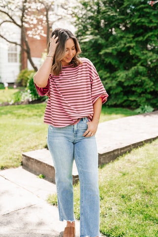 Early Start Striped Tee - Pink
