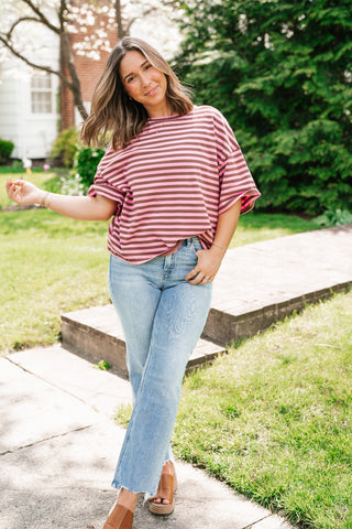 Early Start Striped Tee - Pink