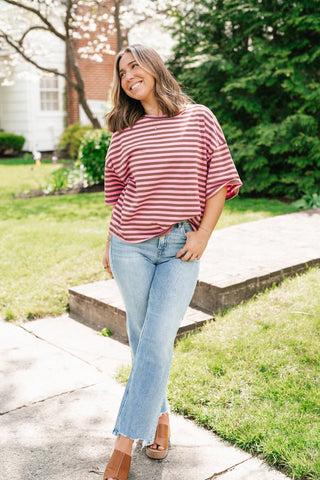 Early Start Striped Tee - Pink