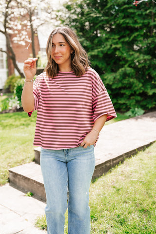 Early Start Striped Tee - Pink