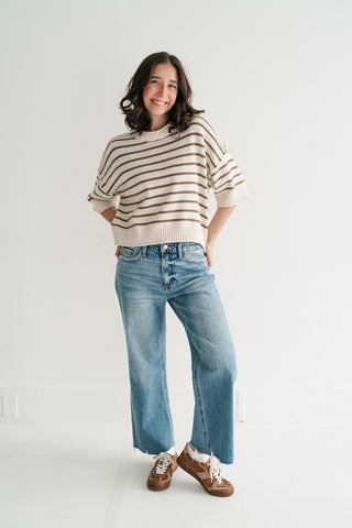 Graceful Lines Striped Knit Top