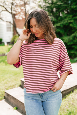 Early Start Striped Tee - Pink