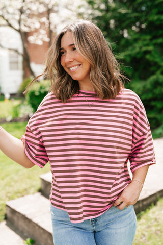 Early Start Striped Tee - Pink