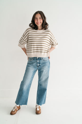 Graceful Lines Striped Knit Top