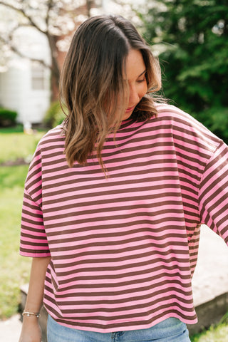 Early Start Striped Tee - Pink