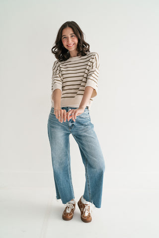 Graceful Lines Striped Knit Top