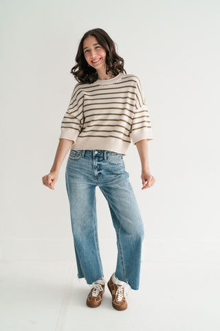 Graceful Lines Striped Knit Top