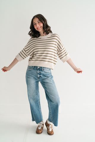 Graceful Lines Striped Knit Top