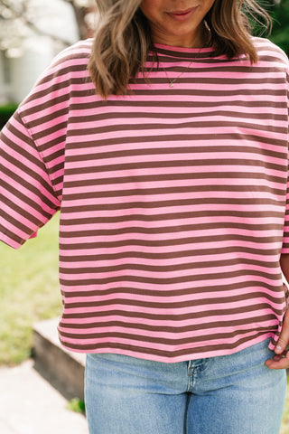 Early Start Striped Tee - Pink