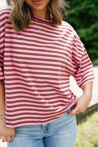Early Start Striped Tee - Pink