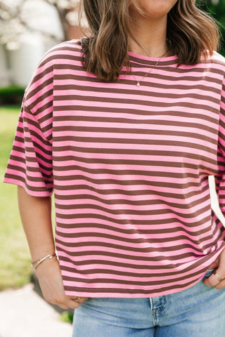 Early Start Striped Tee - Pink