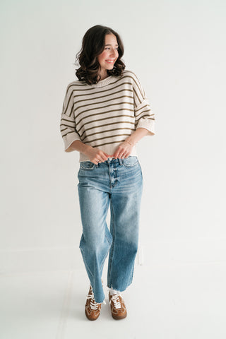 Graceful Lines Striped Knit Top