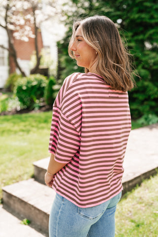Early Start Striped Tee - Pink