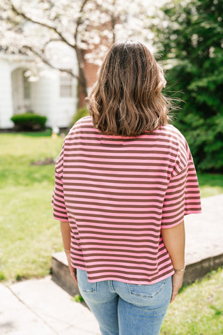 Early Start Striped Tee - Pink
