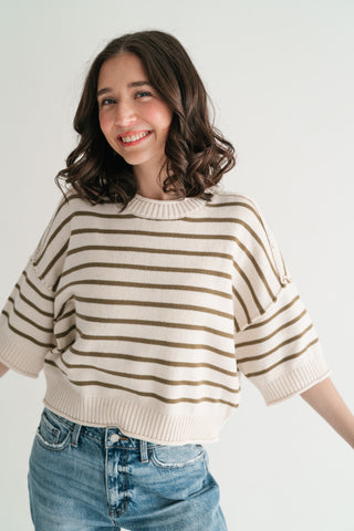 Graceful Lines Striped Knit Top