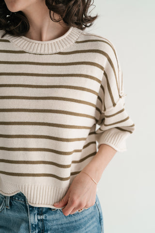 Graceful Lines Striped Knit Top